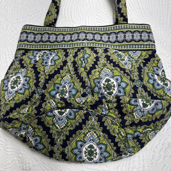 Vera Bradley Cambridge Green Blue,black Shoulder Handbag Medium - Picture 3 of 15